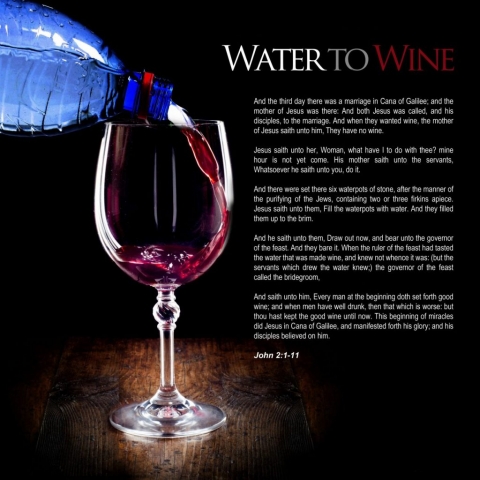 Water to wine design